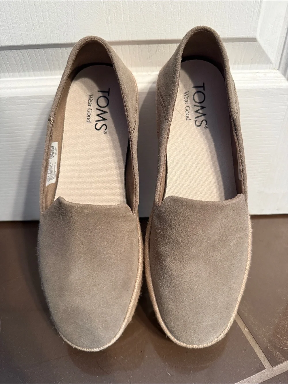 TOMS Carolina Taupe Suede Espadrille